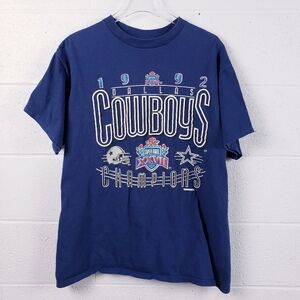 Vintage 1992 NFL Dallas Cowboys Superbowl XXVII Short Sleeve T-Shirt Men's XL
